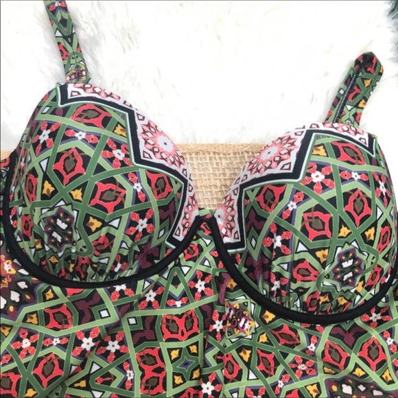 Swimsuits for All Tankini Swim Top Geo Print - Picture 3 of 12